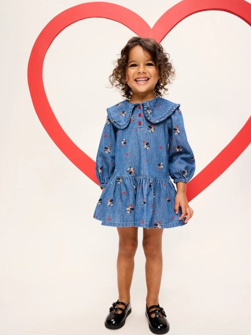 Old Navy x Disney Minnie Mouse Denim Dress w/ Peter Pan Collar
